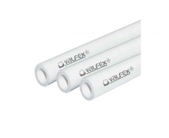 Труба VALFEX PP-R белая, армированная алюминием, 20х3.4 мм, 2 м, Т 90°С Ру25 SDR6 101040202 033-2466 