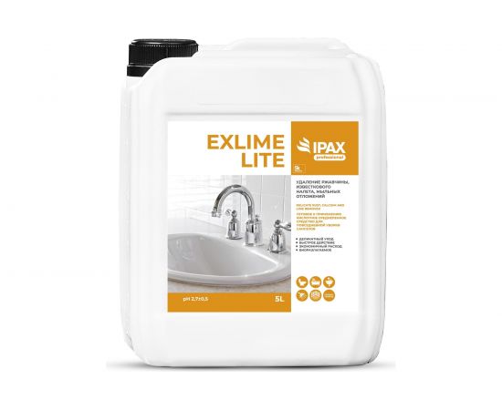 Профессиональное средство для повседневной уборки туалетов и ванных комнат IPAX Exlime Lite 5 л ExL-5-2358 
