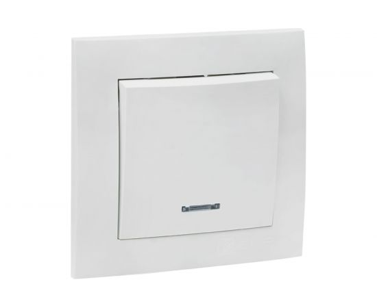 1-клавишный выключатель EKF Валенсия, 10А белый с индикатором PROxima EWV10-121-10 – изображение 2