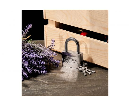 Навесной замок ЧЕТЫРЕ СЕЗОНА Сталь 60 мм 79-0036 – изображение 2