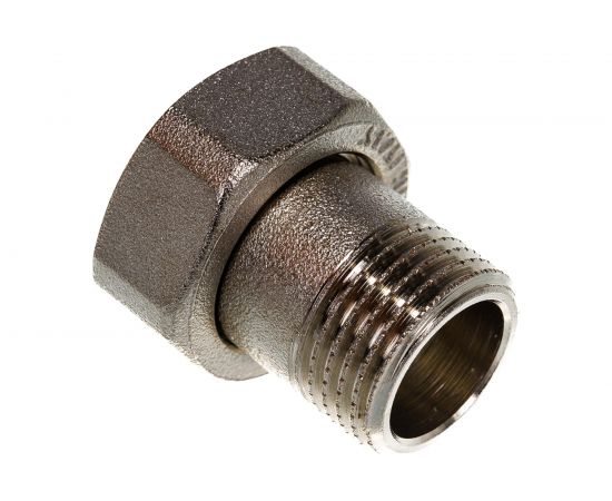 Соединение с накидной гайкой Uni-Fitt НВ 1/2""x3/4"", с плоской прокладкой, никелированное 624N2300 – изображение 2