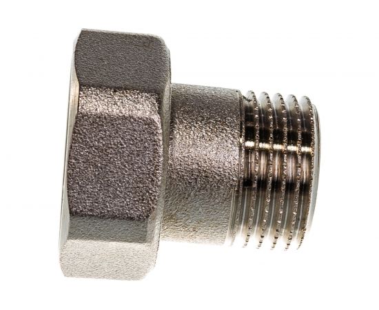 Соединение с накидной гайкой Uni-Fitt НВ 1/2""x3/4"", с плоской прокладкой, никелированное 624N2300 – изображение 3