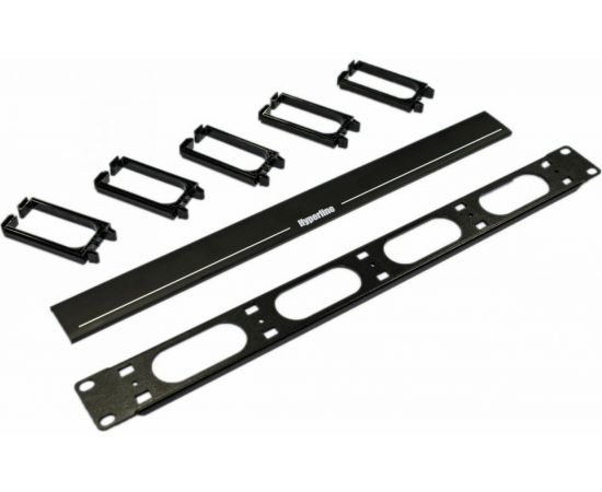 Кабельный организатор с пластиковыми кольцами Hyperline, CM-1U-5R-PL-COV, с крышкой, 19"", 1U 430223 – изображение 3