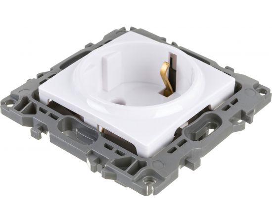 Розетка ЭРА 12-2011-01 2P E Schuko, 16A-250В, IP20, винт, без м.лапок, 12, белый Б0029234 – изображение 3