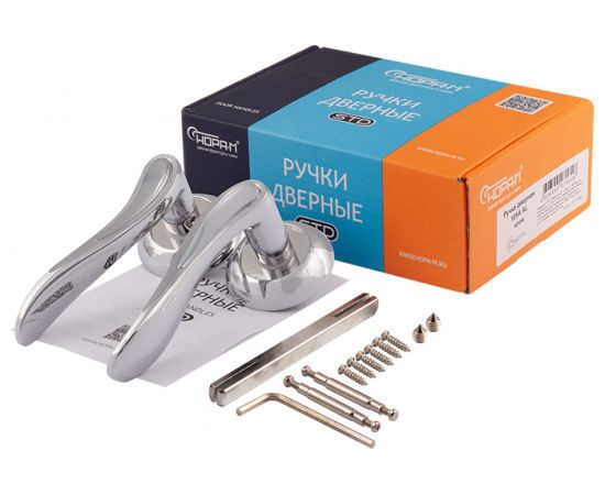 Дверная ручка НОРА-М 105А AL хром 15501 – изображение 4