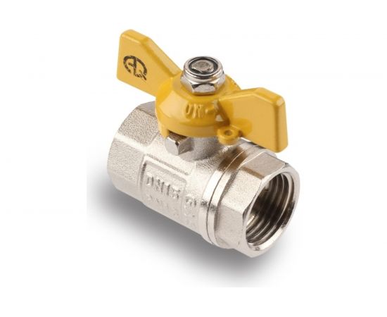 Шаровой кран для газа AQUALINK 1/2 вн-вн бабочка 7107 – изображение 4