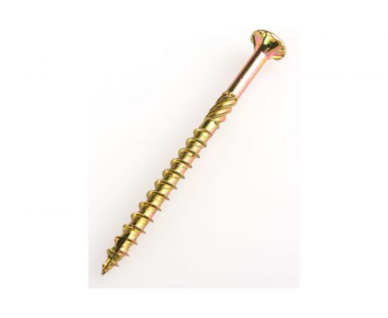 Конструкционный самозенкующий саморез BULLIT TORX15 3.5x50, желтый, потайной, 12 шт., подвес 14-0016240 – изображение 4