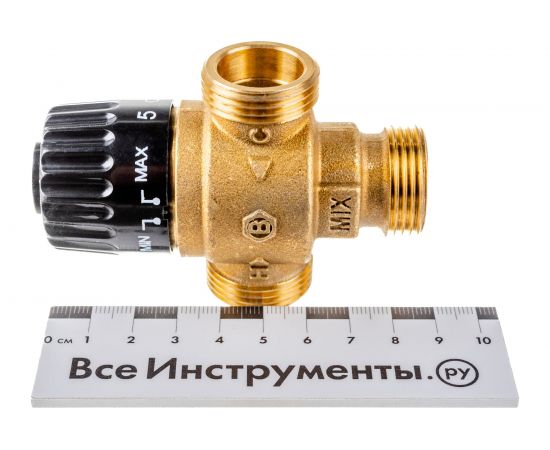 Термостатический смесительный клапан STOUT 3/4 НР, 30-65°С, KV 1.8 SVM-0125-186520 – изображение 7