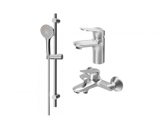 Набор 3в1: смеситель для умывальника, смеситель для ванны и душа, душевой комплект AM.PM Sunny F40985C00 