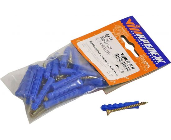 Набор крепления плинтусов VIPкрепеж 6/35 дюбель ежик 25шт/25шт 23904 VIP 