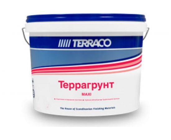 Проникающий грунт TERRACO ТЕРРАГРУНТ Maxi универсальный для фасадных и внутренних работ 10кг 6814310 