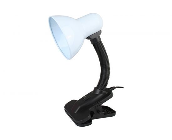 Настольный светильник с прищепкой, белый 230В, 60Вт, E27, ЛОН Ultraflash UF-320 C01 12361 