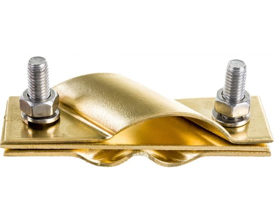 Зажим заземления EZETEK стержень - полоса/пруток диагональный, латунь 90531 