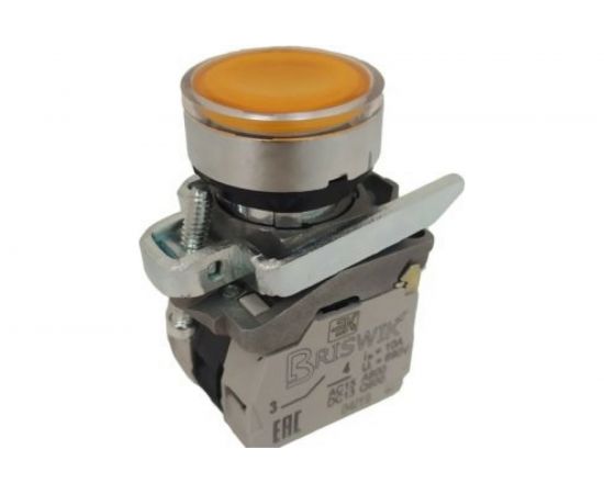 Выключатель Briswik КМЕ 4611м-ЛС 220В желтый IP65 УХЛ2 10А 1но 1нз aD-EB-5Ai-7421 