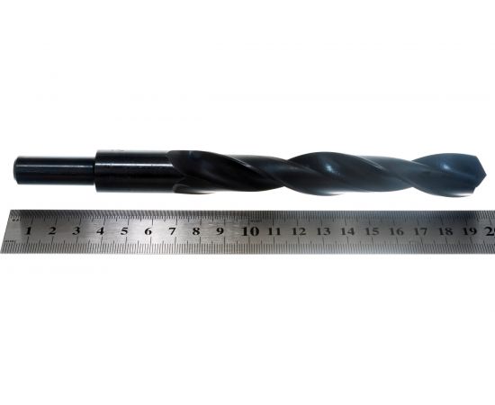 Сверло по металлу с хвостовиком 13 мм HSS-R DIN 338 (19x135х198 мм) D.BOR 408190002D – изображение 2