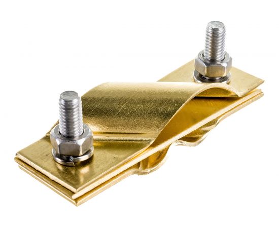 Зажим заземления EZETEK стержень - полоса/пруток диагональный, латунь 90531 – изображение 2