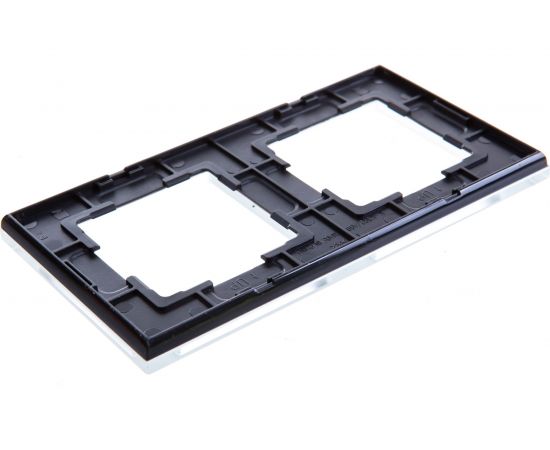 Горизонтальная рамка LUXAR Art на 2 поста белое стекло 4606400620549 – изображение 2