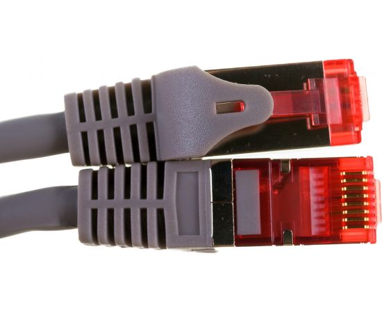 Шнур NIKOMAX, S/FTP 4 пары, категория 6a, 7х0,135 мм, светло-серый, 0,3 м NMC-PC4SA55B-ES-003-C-GY – изображение 3