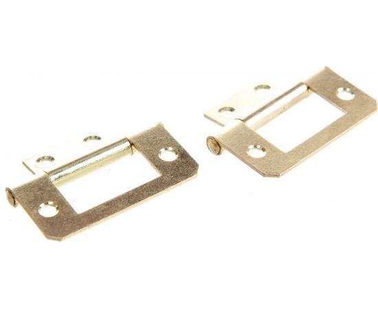 Универсальная петля HETTICH без врезки 38 х 20 мм 2 шт сталь латунированная 953249 – изображение 3