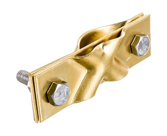 Зажим заземления EZETEK стержень - полоса/пруток диагональный, латунь 90531 – изображение 3