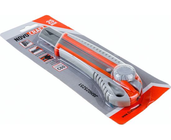 Нож NOVOCRAFT АКУЛА, 25 мм, резиновый корпус 12/144 блистер JSH025251 – изображение 3