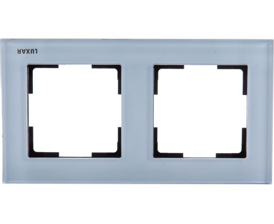 Горизонтальная рамка LUXAR Art на 2 поста белое стекло 4606400620549 – изображение 4