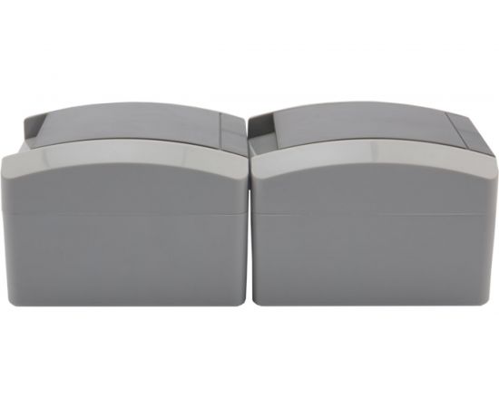 Двойная накладная розетка KRANZ вертикальный блок с/з IP54 16А серая KR-78-0615 – изображение 6