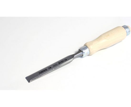 Плоская стамеска Narex с деревянной светлой ручкой 16 мм 810116 