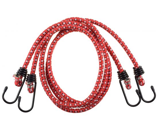 Крепежный шнур ЗУБР резиновый 80 см, со стальными крюками 2 шт 40507-080 