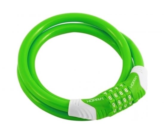 Велосипедный замок НОРА-М №31 размер - ф 10 х 1000 мм, зеленый 18308 