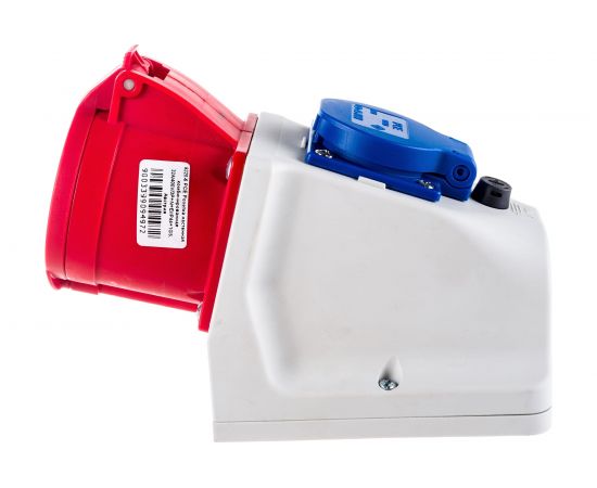 Настенная комбинированная розетка PCE 32А 380V 3P+N+E IP44 9225-6 