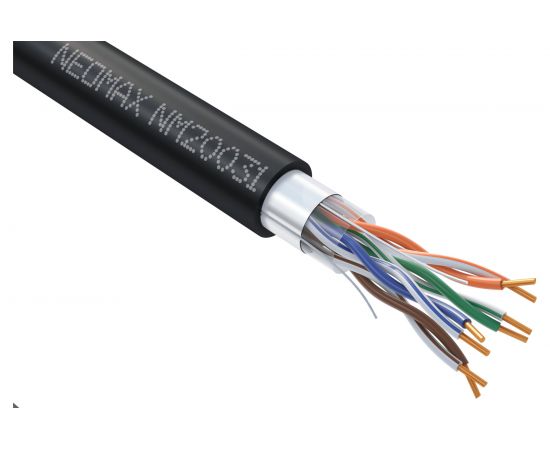 Кабель Neomax FTP cat.5e, 4 пары, 305м 0.52мм outdoor на катушке Медь PE jacket NM20031 