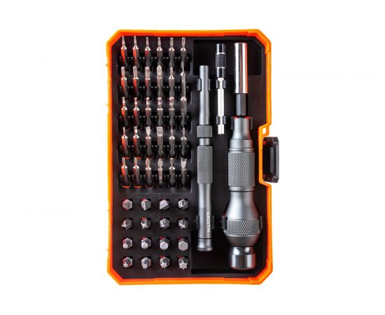 Набор для точных работ HARDEN отвертка и биты из стали S2, 50 предметов, в пластиковом пенале 550150 