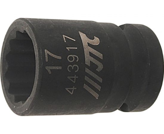 Торцевая головка JTC ударная 12-гранная 1/2x17 мм длина 38мм JTC-443917 