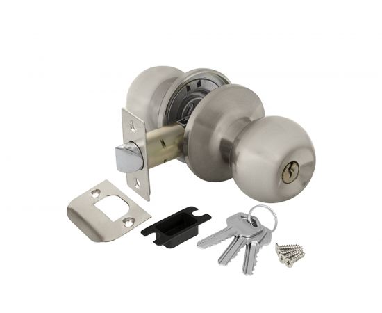 Ручка защелка AJAX 6082 SN-E кл./фик. мат. никель 39539 