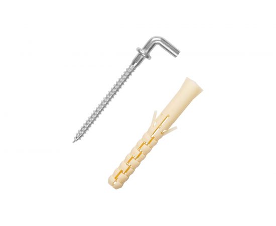 Крюк-шуруп ЕВРОПАРТНЕР L-обр. Zn d3,5хL52 мм, с манжетой, 2 шт. 13 3007 1 