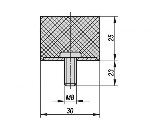 Резинометаллический буфер KIPP K0571.03002555 – изображение 2