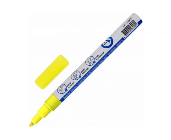 Лаковый маркер-краска BRAUBERG EXTRA paint marker 2 мм, желтый, улучшенная нитро-основа, 151973 – изображение 2