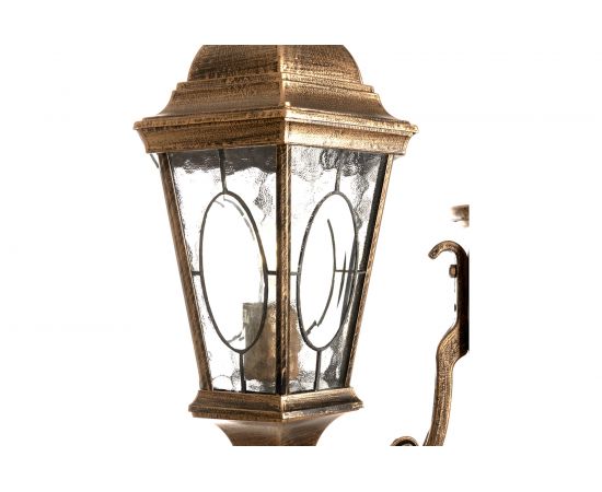Садово-парковый светильник, столб шестигранный 2*60W E27 230V, черное золото Feron PL157 11325 – изображение 2