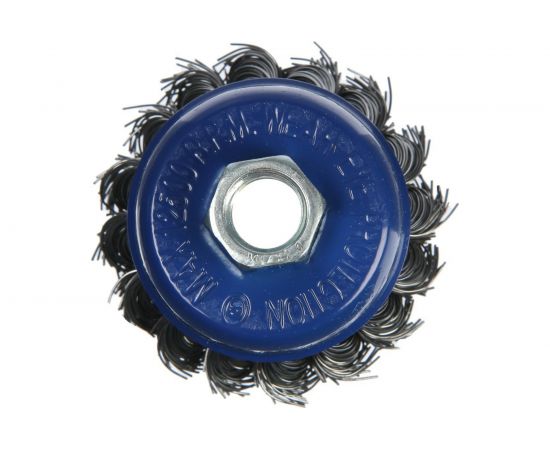 Щетка чашка металлическая (65 мм; М14; крученая проволока) для УШМ TUNDRA 1032344 – изображение 2