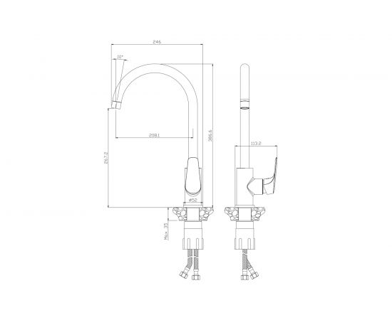 Смеситель для кухни OLIVES EVORA 33430EV – изображение 2