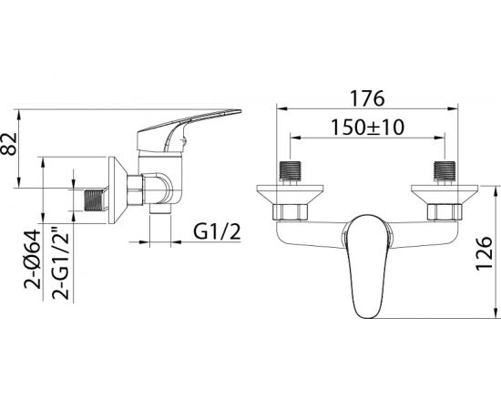 Смеситель для душа Milardo Simp SIMSB00M03WA – изображение 3