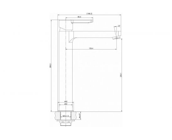 Смеситель для настольного умывальника IDDIS Sena SENSB01i01 – изображение 3