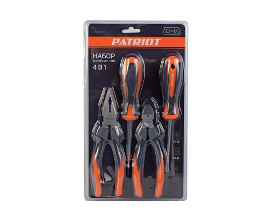Набор инструментов PATRIOT 4 в 1 SPS-4: отвертки SL6х100, PH2х100, Patriot (1165) 350003306 – изображение 3