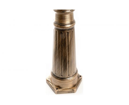 Садово-парковый светильник, столб шестигранный 2*60W E27 230V, черное золото Feron PL157 11325 – изображение 4