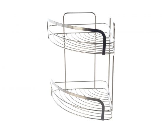 Угловая 2-ярусная полка Vanstore MODERN PLUS нержавеющая сталь 075-20 – изображение 4