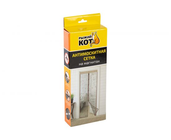 Антимоскитная сетка на магнитах Рыжий кот Капутомоскито 100х210 см, дизайн Цветочный узор 103711 – изображение 4