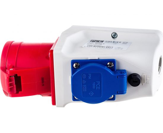 Настенная комбинированная розетка PCE 32А 380V 3P+N+E IP44 9225-6 – изображение 4