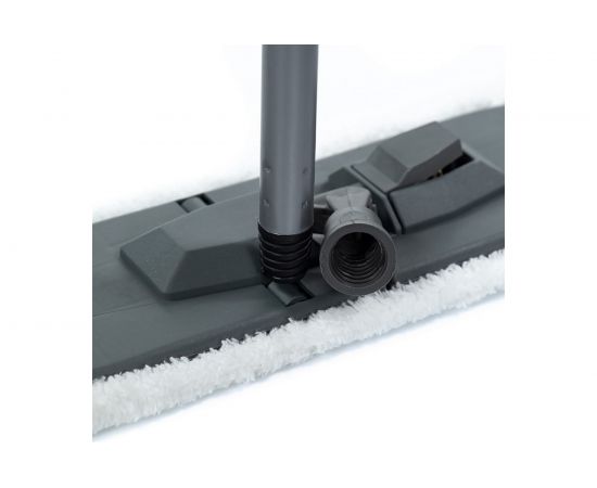 Плоская швабра для влажной уборки InLoran микрофибра, 44x13см, ручка 110см BS-043GR – изображение 4