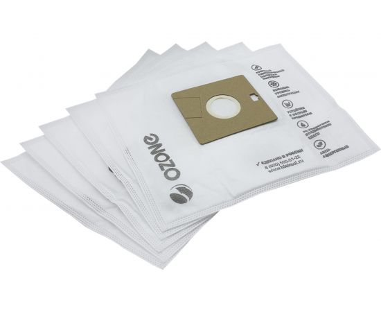 Мешки-пылесборники синтетические для пылесосов (5 шт.) OZONE M-24 – изображение 4